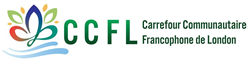 Logo du Carrefour communautaire Francophone de London en lettres vertes